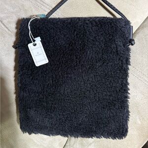 Black Faux Fur Shoulder Bag